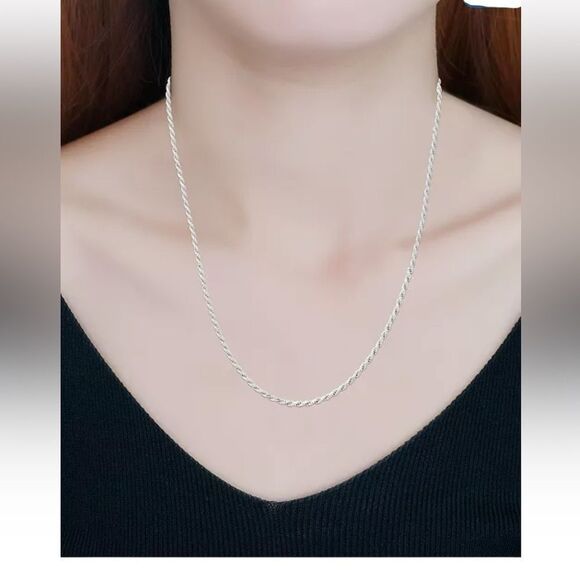 Giani Bernini Sterling Silver Rope Chain 24” Necklace - Picture 2 of 7